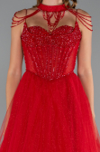 Designer Verlobungskleid Lang Rot ABU5220