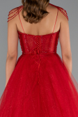Designer Verlobungskleid Lang Rot ABU5220