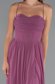 Abschlusskleid Lang Chiffon Altrosa ABU5223