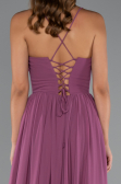 Abschlusskleid Lang Chiffon Altrosa ABU5223