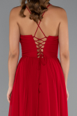 Abschlusskleid Lang Chiffon Rot ABU5223