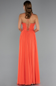 Abschlusskleid Lang Chiffon Orange ABU5223