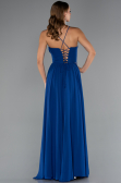 Abschlusskleid Lang Chiffon Sächsischblau ABU5223