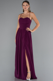 Abschlusskleid Lang Chiffon Kirschrot ABU5223