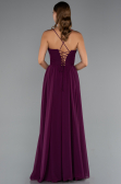 Abschlusskleid Lang Chiffon Kirschrot ABU5223