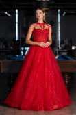 Designer Verlobungskleid Lang Rot ABU5220