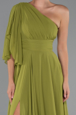 Abschlusskleid Lang Chiffon Pistaziengrün ABU5259