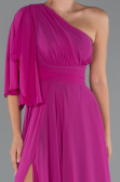 Abschlusskleid Lang Chiffon Fuchsie ABU5259