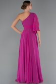 Abschlusskleid Lang Chiffon Fuchsie ABU5259