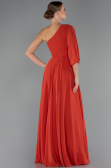 Abschlusskleid Lang Chiffon Ziegelrot ABU5259
