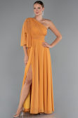 Abschlusskleid Lang Chiffon Orange ABU5259
