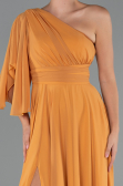 Abschlusskleid Lang Chiffon Orange ABU5259