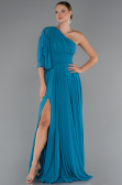 Abschlusskleid Lang Chiffon Petrolgrün ABU5259
