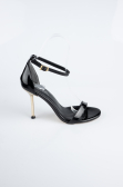 Party-Schuhe Lackleder Schwarz ABR1157