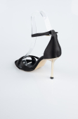 Party-Schuhe Satin Schwarz ABS1155