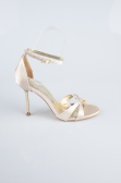 Party-Schuhe Satin Hautfarben ABS1155