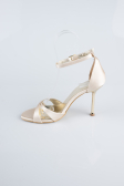 Party-Schuhe Satin Hautfarben ABS1155