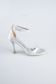 Party-Schuhe Satin Silber ABS1158