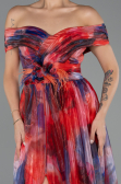 Abendkleid Lang Orange ABU5262