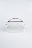 Abendtasche Laserschnitt Silber V351