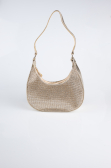 Abendtasche Steinbesetzt Gold V909