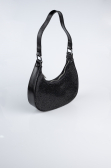 Abendtasche Steinbesetzt Schwarz V909