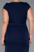 Marineblau Partykleid İn Übergröße Midi ABK2340