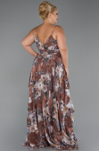 Abendkleid in Übergröße Lang Braun ABU5266