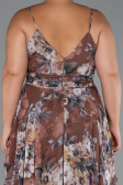 Abendkleid in Übergröße Lang Braun ABU5266