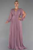 Kleider in Großen Größen Lang Chiffon Altrosa ABU5276
