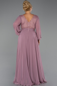Kleider in Großen Größen Lang Chiffon Altrosa ABU5276