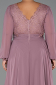 Kleider in Großen Größen Lang Chiffon Altrosa ABU5276