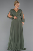 Kleider in Großen Größen Lang Chiffon Khaki ABU5276