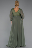 Kleider in Großen Größen Lang Chiffon Khaki ABU5276