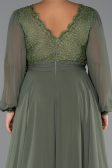 Kleider in Großen Größen Lang Chiffon Khaki ABU5276
