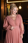 Kleider in Großen Größen Lang Chiffon Zwiebelschale ABU5276