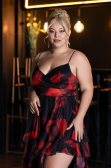 Abschlusskleid In Übergröße Lang Rot ABU5267