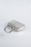 Abendtasche Laserschnitt Platin SH839