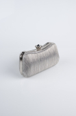 Abendtasche Laserschnitt Platin SH855