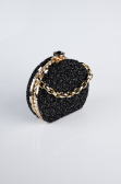 Abendtasche Steinbesetzt Schwarz-Gold SH854