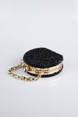 Abendtasche Steinbesetzt Schwarz-Gold SH854