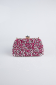 Abendtasche Satin Fuchsie SH849