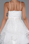 Abendkleid Kurz Weiß ABK2435
