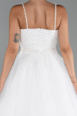 Abendkleid Lang Weiß ABU5279