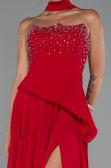 Abendkleid Lang Chiffon Rot ABU5280