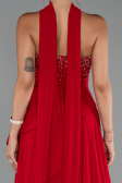 Abendkleid Lang Chiffon Rot ABU5280