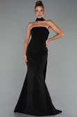 Abendkleid im Meerjungfrau-Stil Lang Schwarz ABU5282