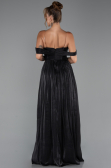Partykleid Lang Chiffon Schwarz ABU5283