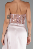 Abendkleid Lang Satin Puder ABU5288