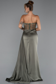 Abendkleid Lang Satin Khaki ABU5288